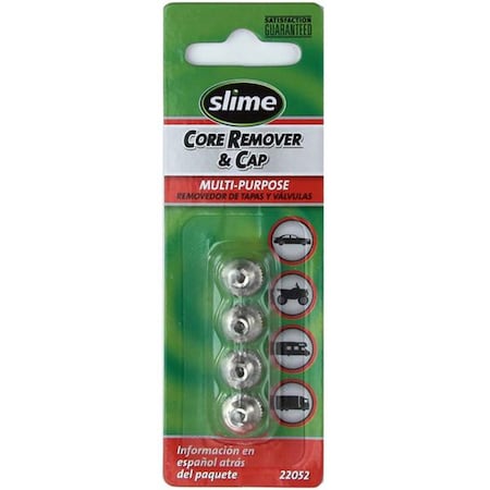 Slime Slime Metal 1 psi Tire Valve Cap 4 pk 22052